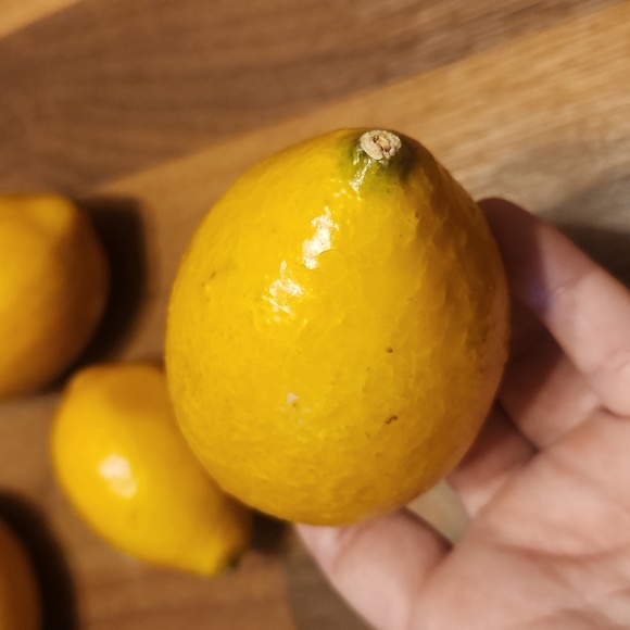 Realistic Faux Lemons, Set of Four - Picture 2 of 12